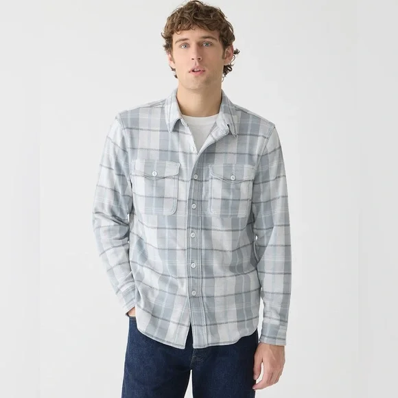 J. Crew Seaboard soft-knit shirt in plaid - Picture 1 of 5